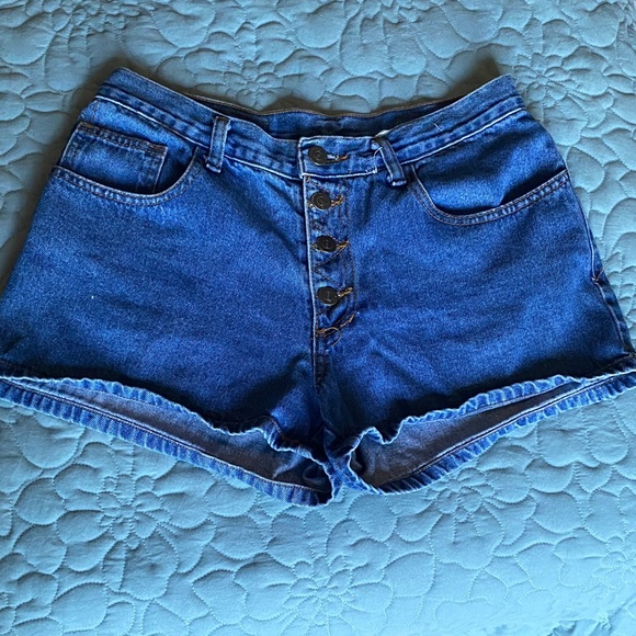BeBop Dark Blue Jean Shorts - Picture 1 of 6